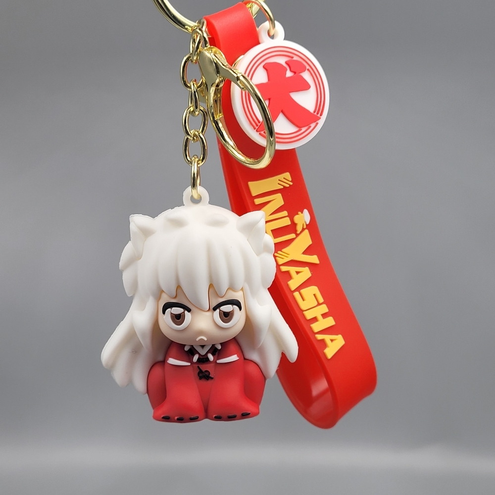 Inuyasha 3D Anime Figure Keychain with Carrying Strap